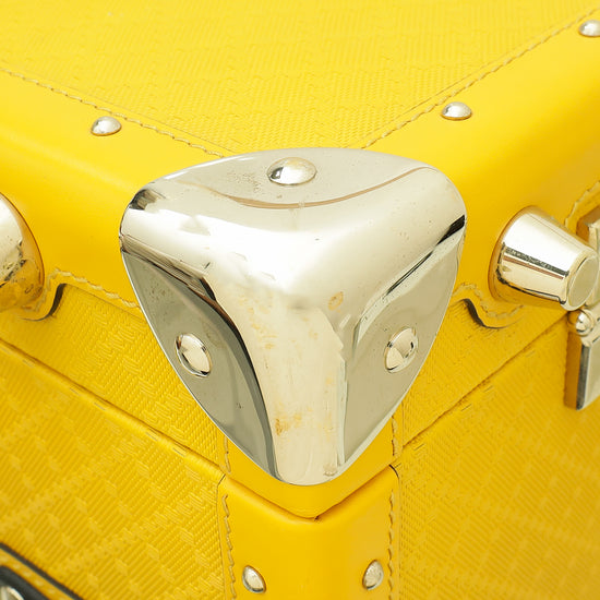 Gucci Yellow Bright Diamante Structured Lux Suitcase