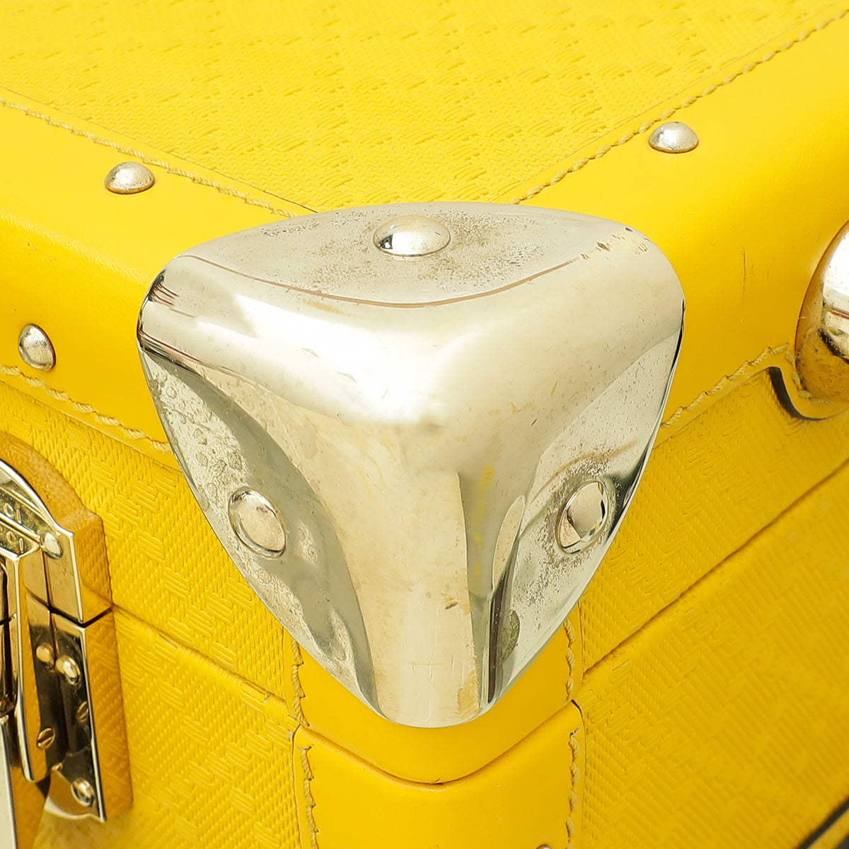 Gucci Yellow Bright Diamante Structured Lux Suitcase