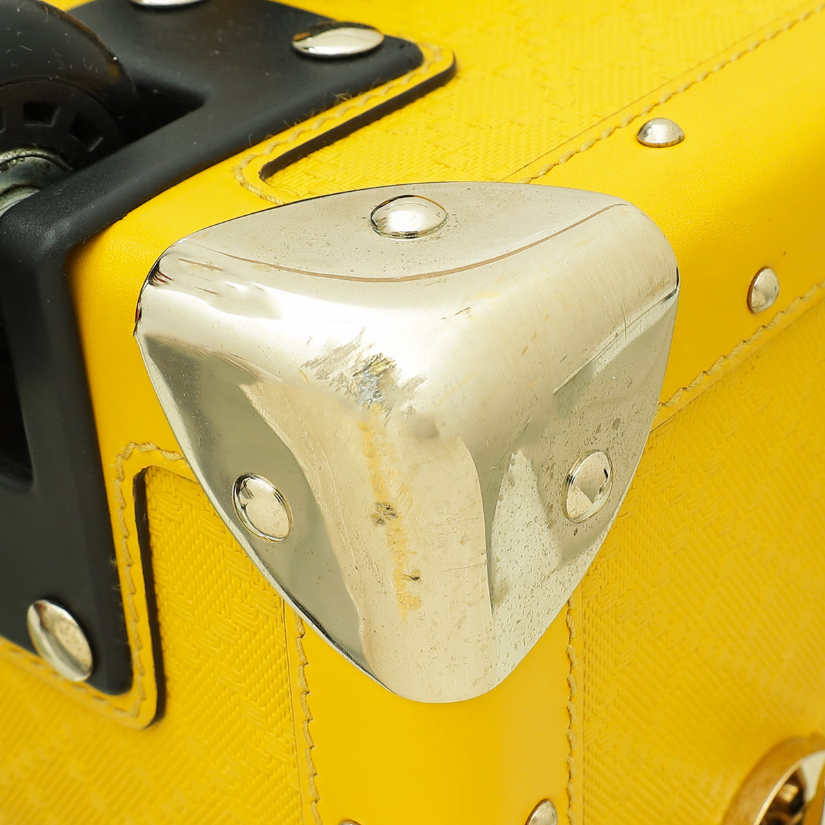 Gucci Yellow Bright Diamante Structured Lux Suitcase