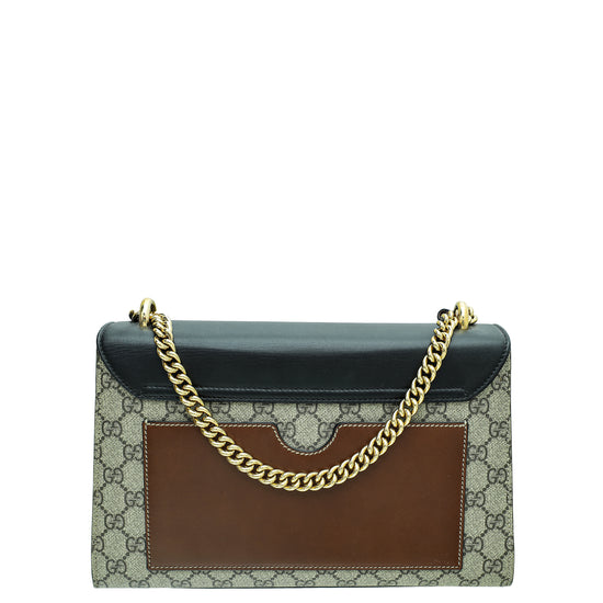 Gucci Tricolor GG Supreme Padlock Bag