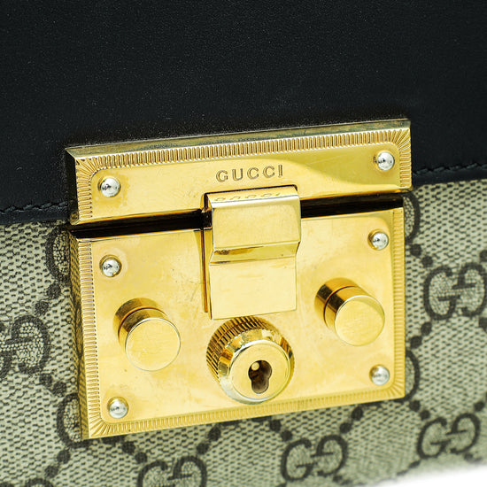 Gucci Tricolor GG Supreme Padlock Bag