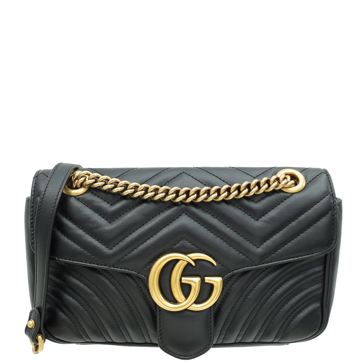 Gucci Black GG Marmont Matelasse Small Shoulder Bag-Gucci-THE CLOSET