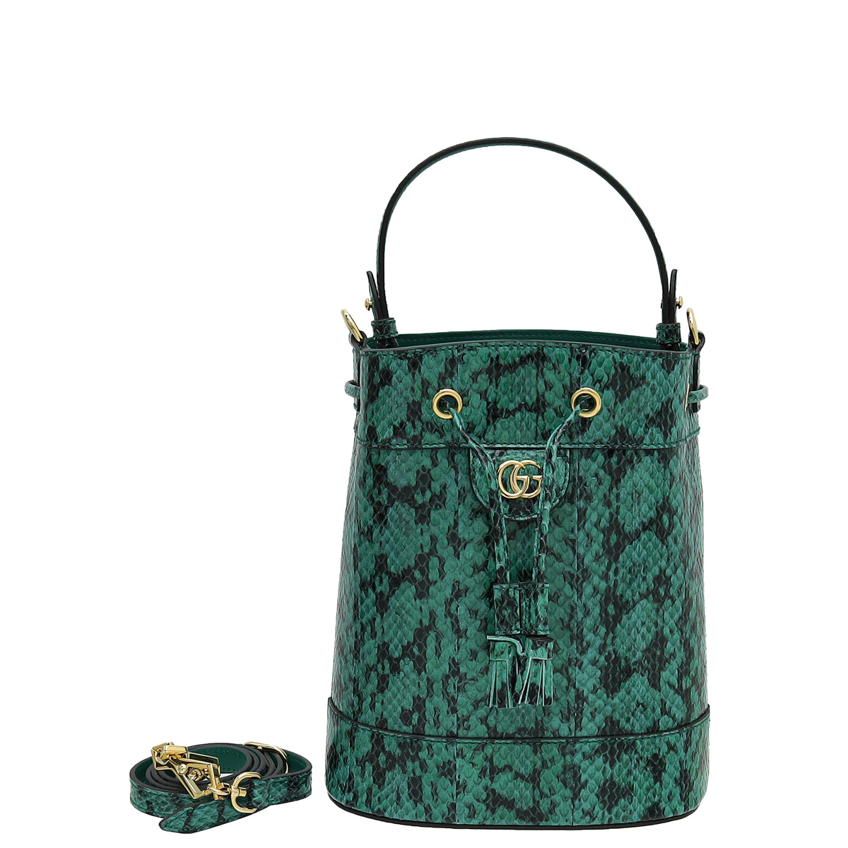 Gucci Green Python Ophidia Bucket Bag-Gucci-THE CLOSET
