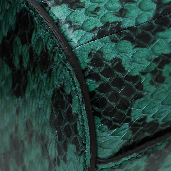 Gucci Green Python Ophidia Bucket Bag