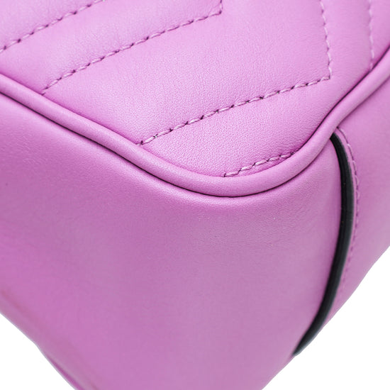 Gucci Purple GG Marmont Matelasse Medium Shoulder Bag