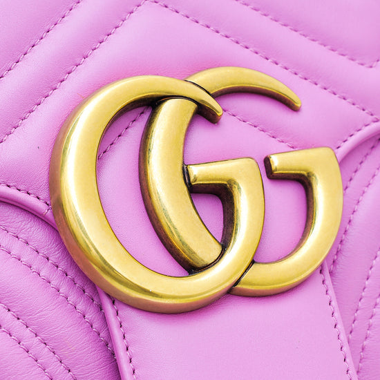 Gucci Purple Quilted Leather GG Marmont Medium Matelasse Shoulder Bag -  Yoogi's Closet