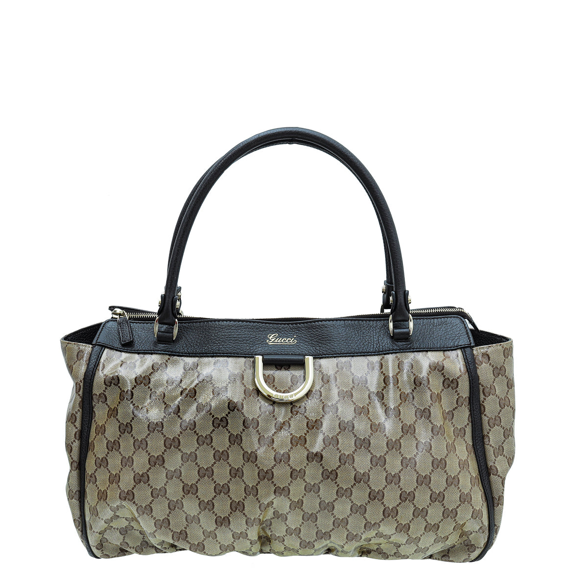 Gucci Bicolor GG Crystal Monogram D Gold Ring Large Tote Bag-Gucci-THE CLOSET
