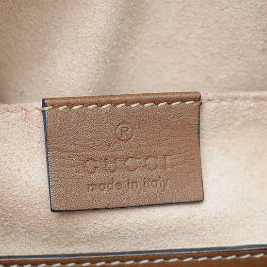 Gucci Bicolor GG Supreme Floral Garden Embroidered Mini Chain Bag