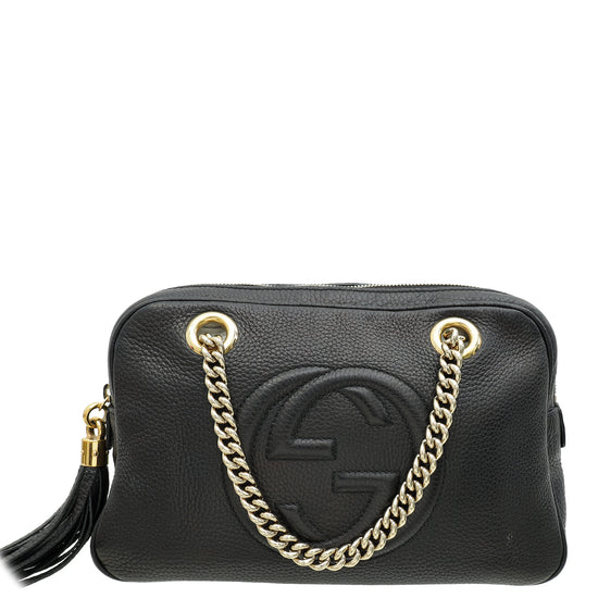 Gucci Black Soho Tassel Zip Shoulder Bag