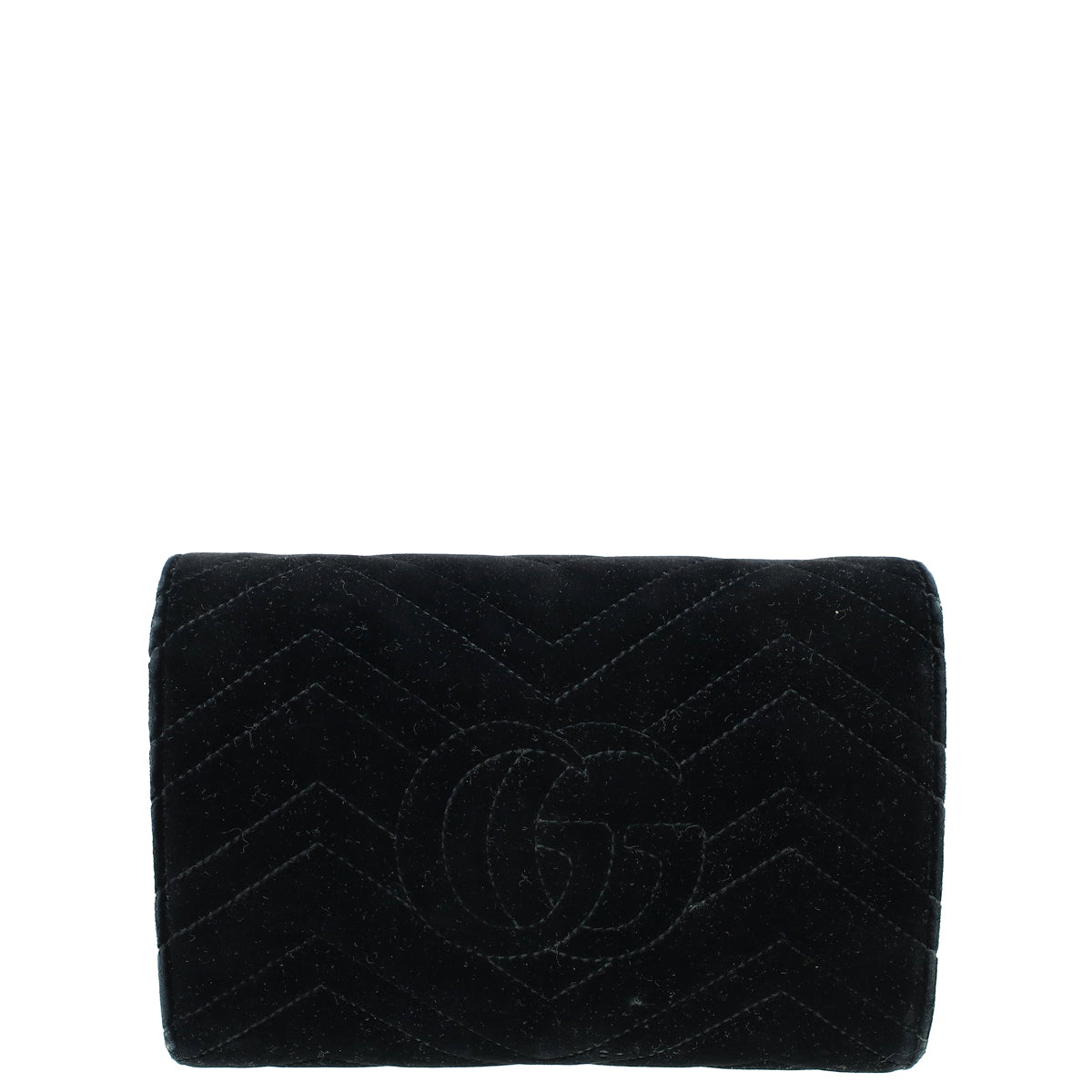 Gucci Black GG Marmont Velvet Mini Shoulder Bag-Gucci-THE CLOSET