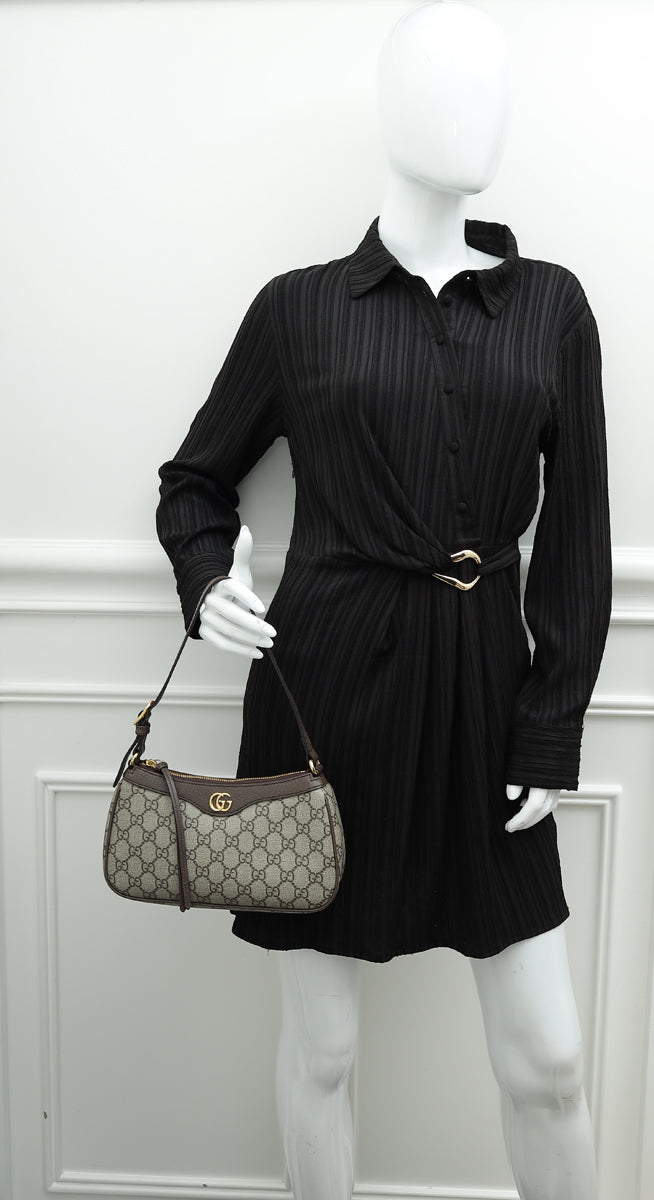 Gucci Bicolor GG Supreme Ophidia Small Shoulder Bag-Gucci-THE CLOSET