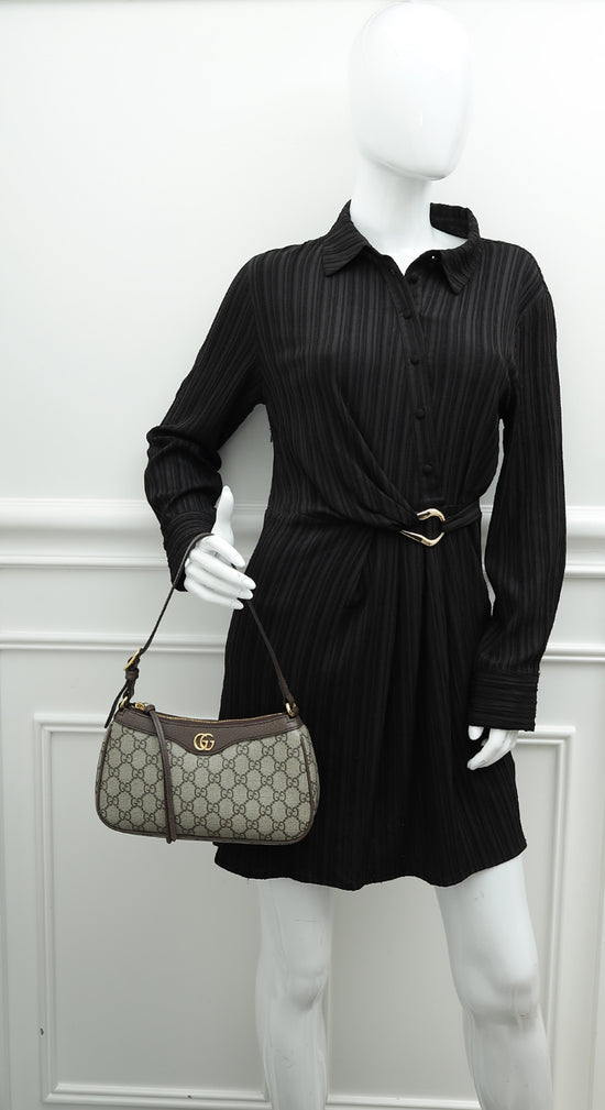 Gucci Bicolor GG Supreme Ophidia Small Shoulder Bag-Gucci-THE CLOSET