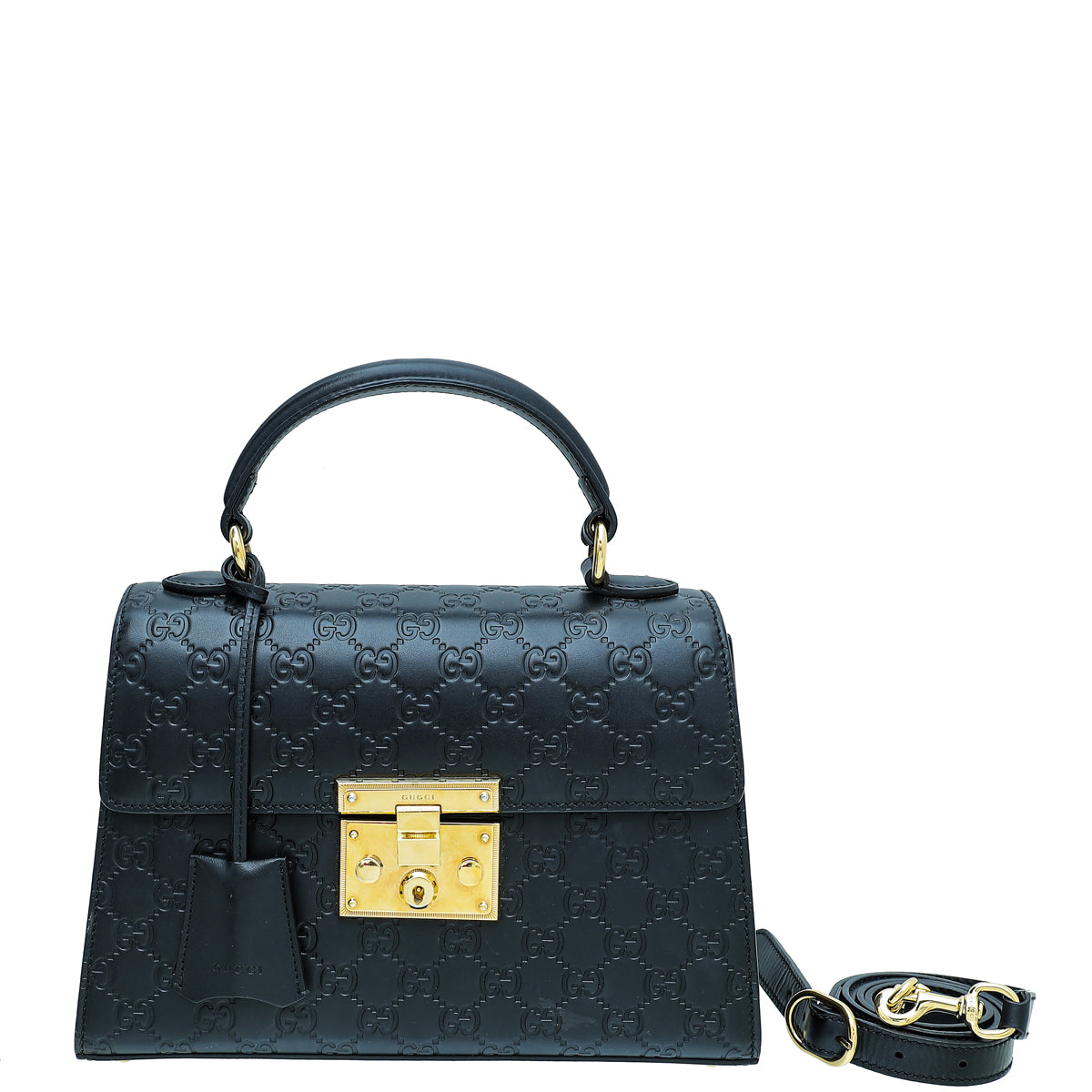 Gucci Black GG Guccissima Top Handle Small Bag-Gucci-THE CLOSET