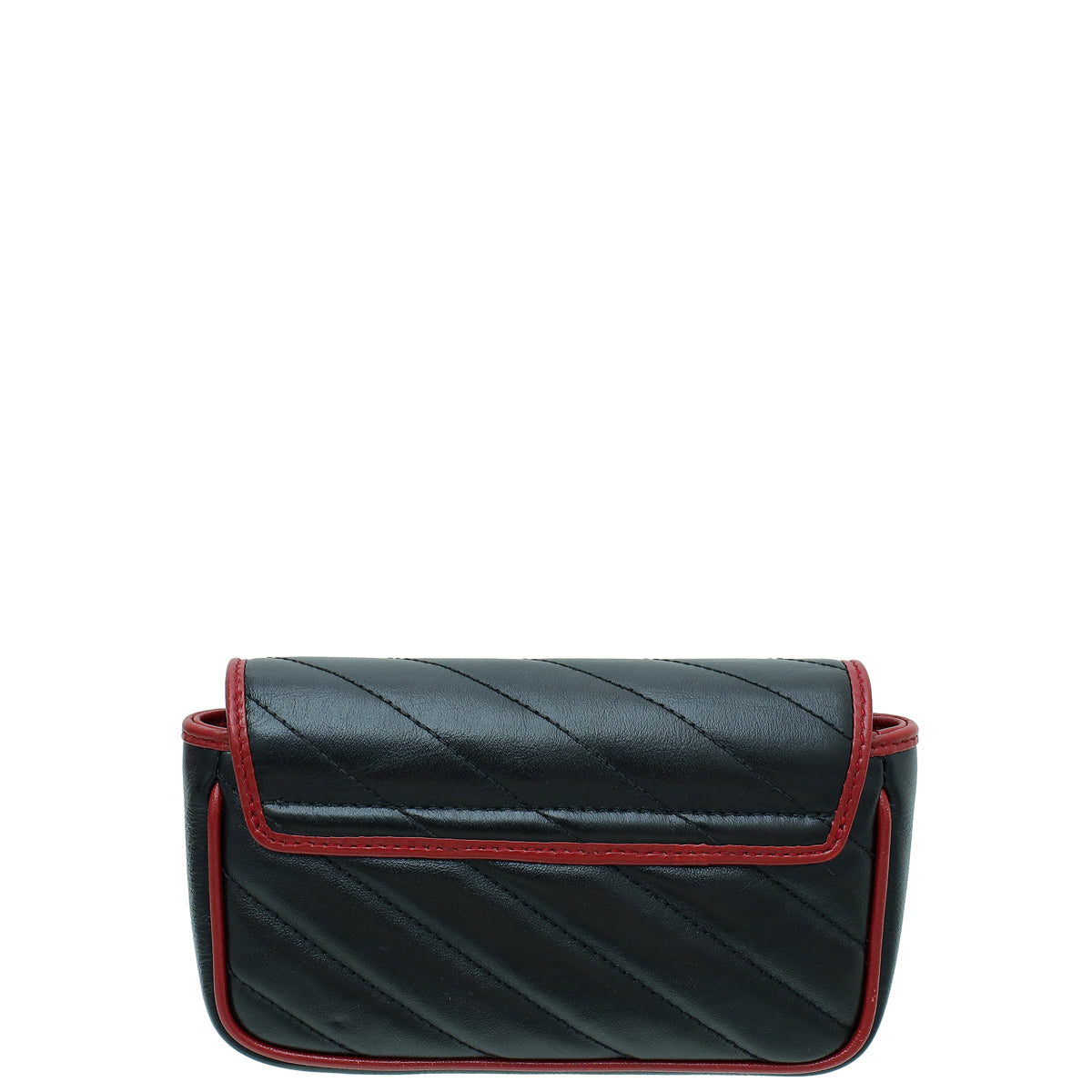 Gucci Bicolor Diagonal Quilt Torchon GG Marmont Super Mini Bag