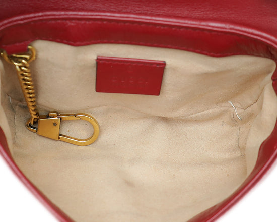 Gucci Bicolor Diagonal Quilt Torchon GG Marmont Super Mini Bag