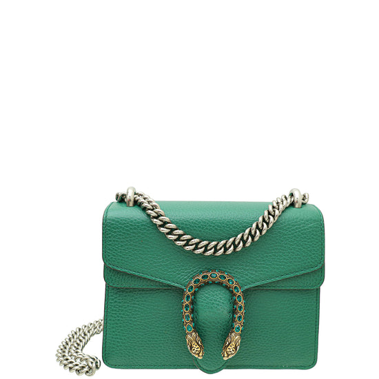 Dionysus leather mini chain bag green sale