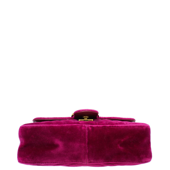 Gucci Violet GG Velvet Marmont Mini Shoulder Bag