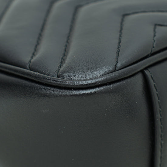 Gucci Black GG Marmont Matelasse Mini Shoulder Bag