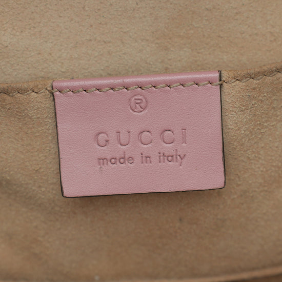 Gucci Pink GG Guccissima Padlock Small Bag
