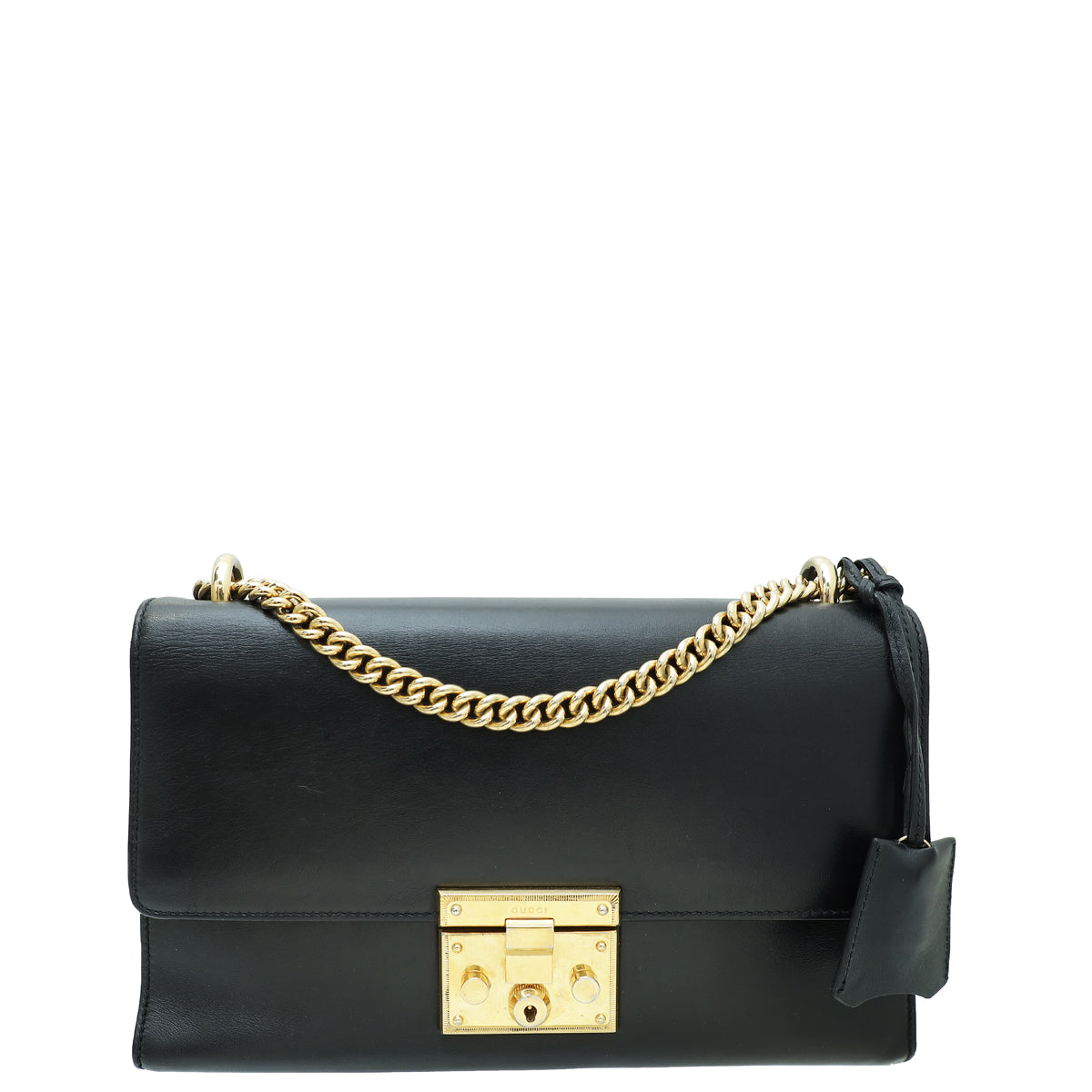 Gucci Black Padlock Chain Medium Bag-Gucci-THE CLOSET
