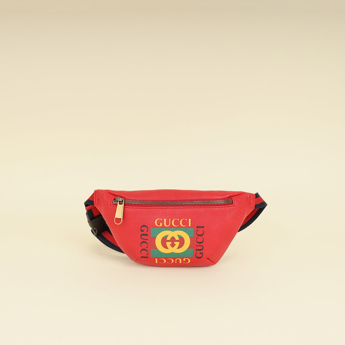 Gucci Red Logo Print Belt Bag-Gucci-THE CLOSET