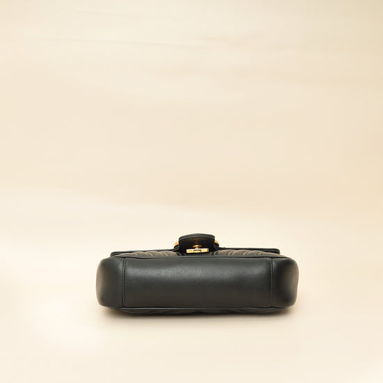 Gucci Black GG Marmont Mini Shoulder Bag-Gucci-THE CLOSET