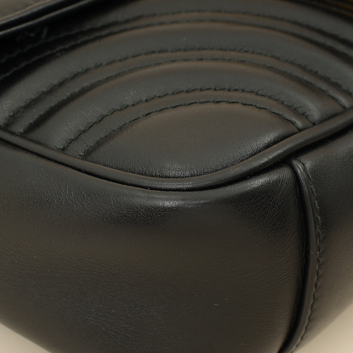 Gucci Black GG Marmont Mini Shoulder Bag-Gucci-THE CLOSET