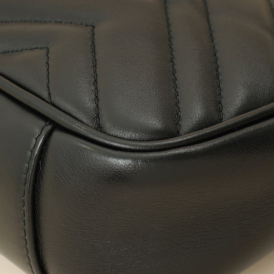 Gucci Black GG Marmont Mini Shoulder Bag-Gucci-THE CLOSET