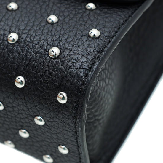 Gucci Black Studded Miss Bamboo Flap Bag