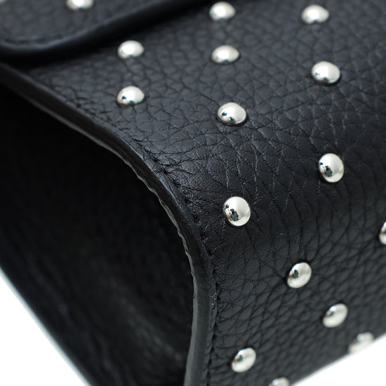 Gucci Black Studded Miss Bamboo Flap Bag