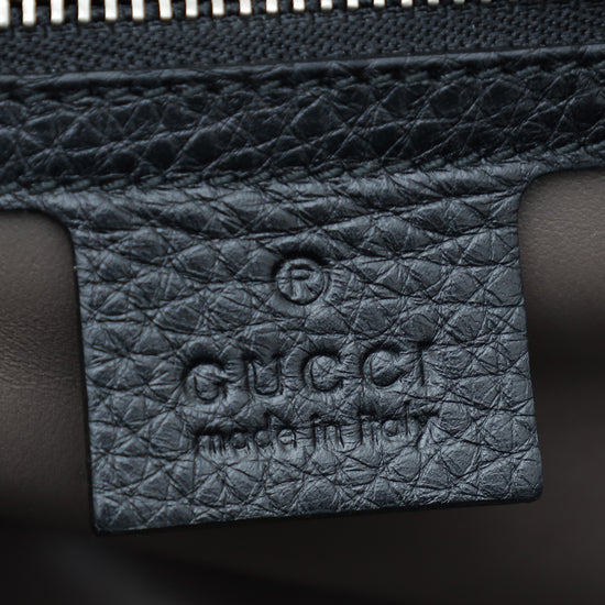 Gucci Black Studded Miss Bamboo Flap Bag
