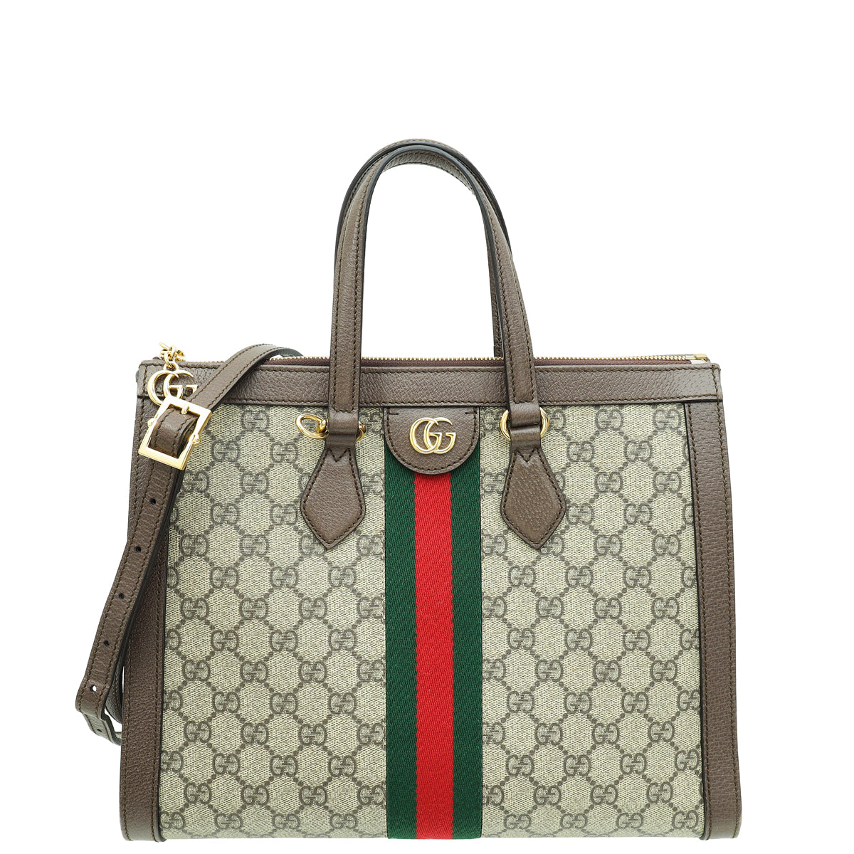 Gucci Ebony GG Ophidia Medium Top Handle Bag-Gucci-THE CLOSET