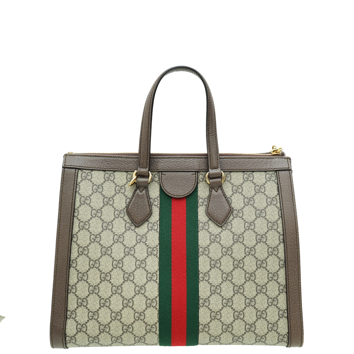 Gucci Ebony GG Ophidia Medium Top Handle Bag-Gucci-THE CLOSET