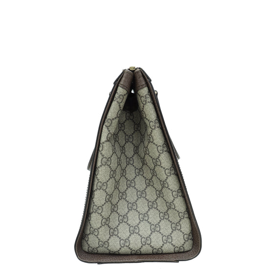 Gucci Ebony GG Ophidia Medium Top Handle Bag