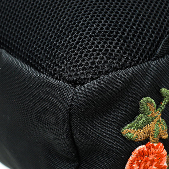 Gucci Black Embroidered Backpack Bag