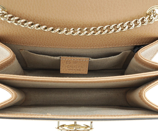 Gucci Tan Interlocking G Small Chain Bag