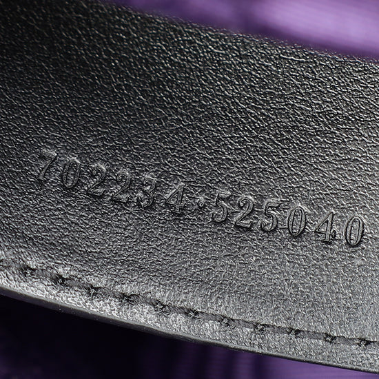 Gucci Black Nylon Enamel GG Matelasse Shoulder Bag