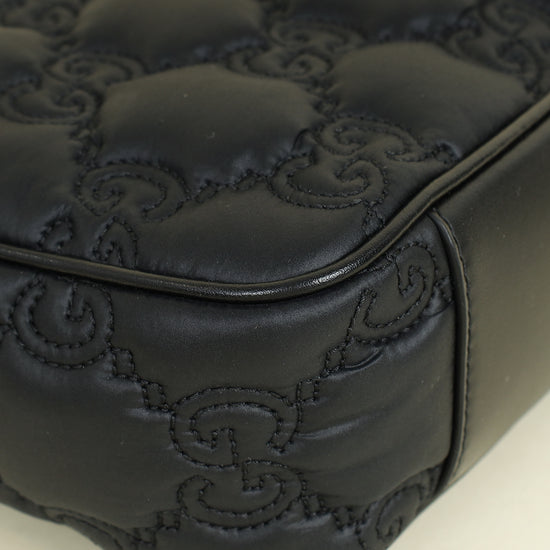 Gucci Black Nylon Enamel GG Matelasse Shoulder Bag