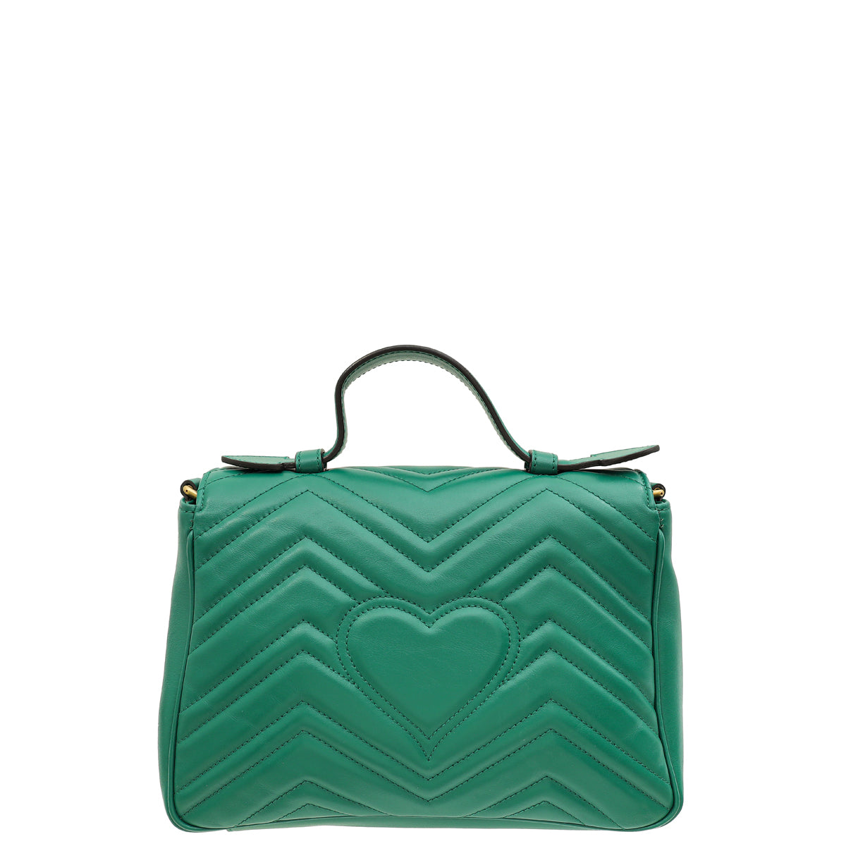 Gucci Green GG Marmont Top Handle Small Bag-Gucci-THE CLOSET