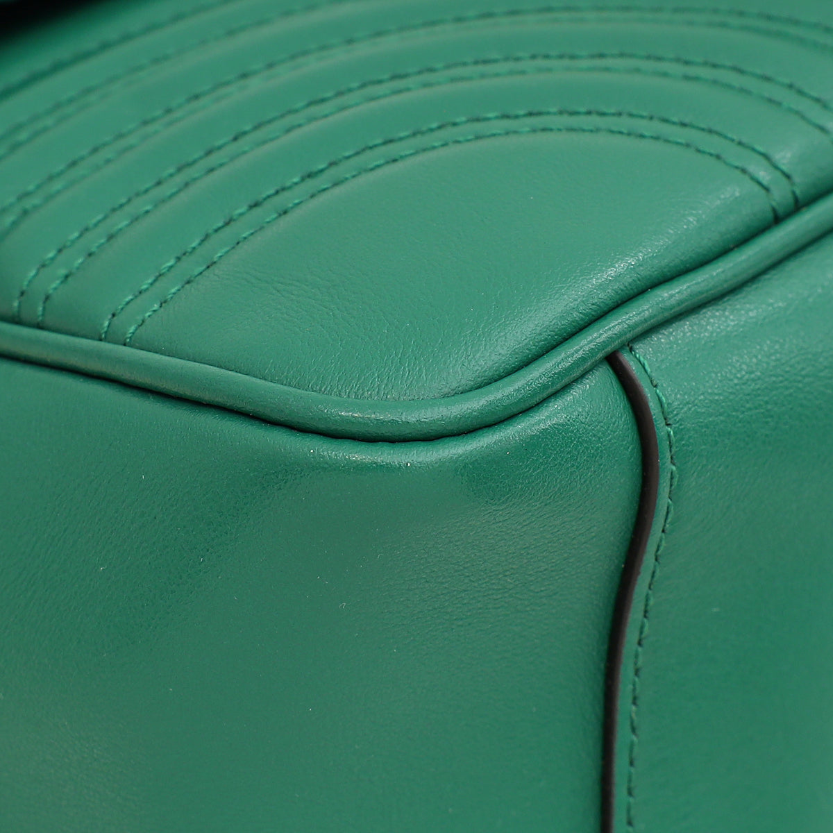 Gucci Green GG Marmont Top Handle Small Bag