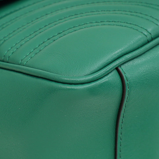 Gucci Green GG Marmont Top Handle Small Bag