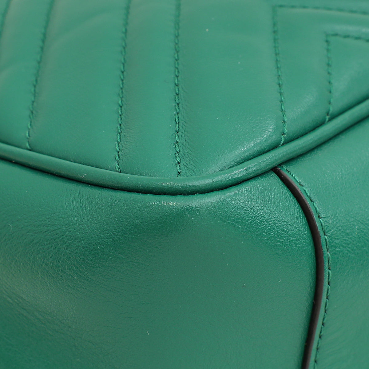 Gucci Green GG Marmont Top Handle Small Bag