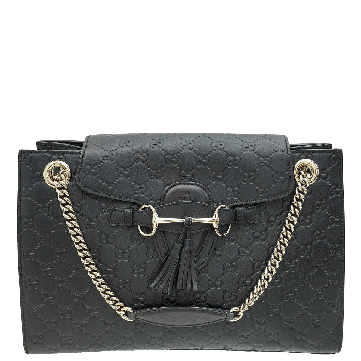 Gucci Black GG Guccissima Emily Large Shoulder Bag-Gucci-THE CLOSET