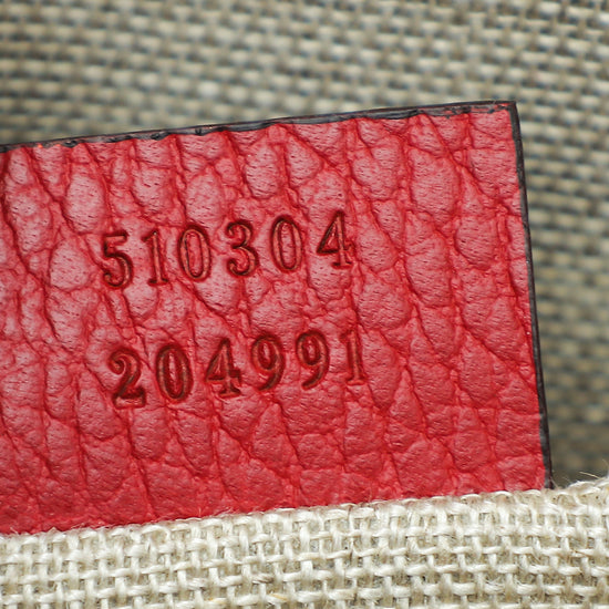 Gucci Red Interlocking G Small Chain Shoulder Bag