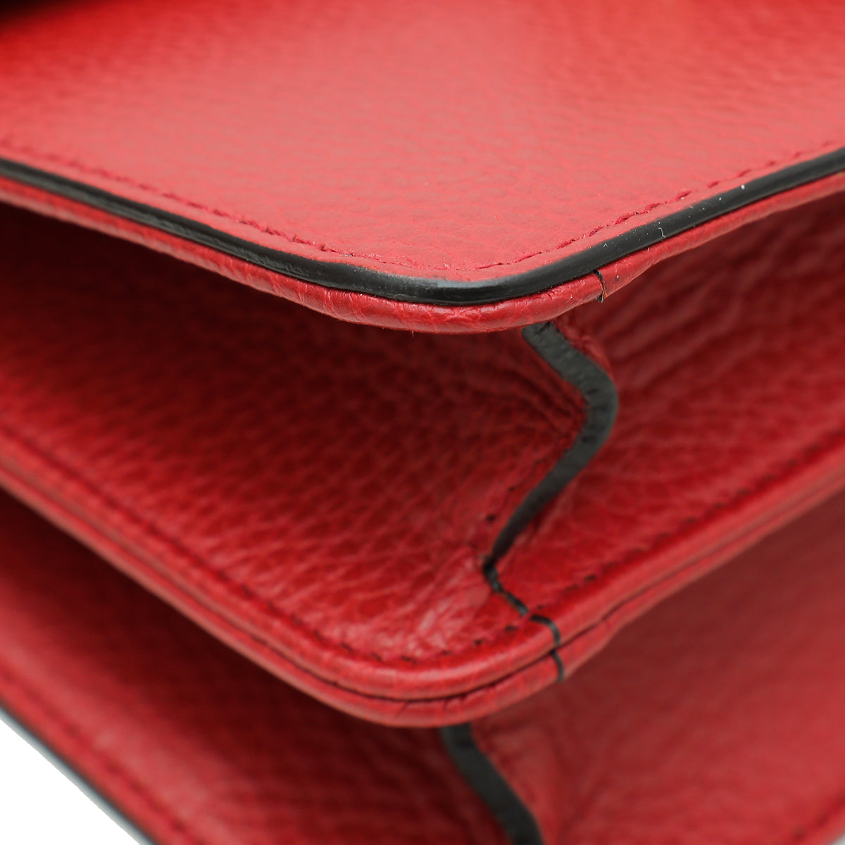 Gucci Red Interlocking G Small Chain Shoulder Bag