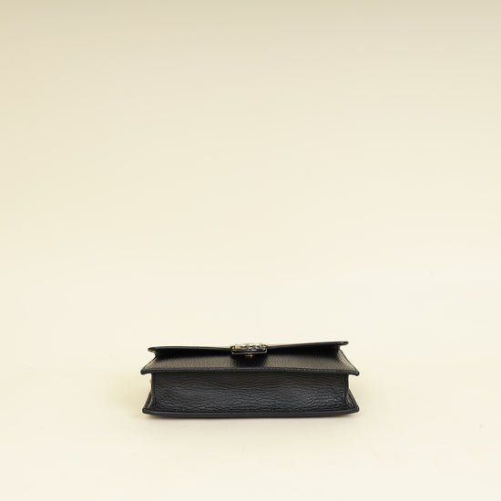 Gucci Black Interlocking G Wallet on Chain-Gucci-THE CLOSET