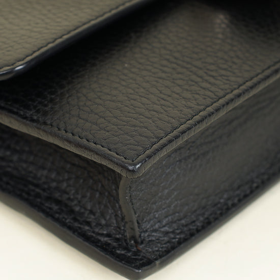 Gucci Black Interlocking G Wallet on Chain-Gucci-THE CLOSET