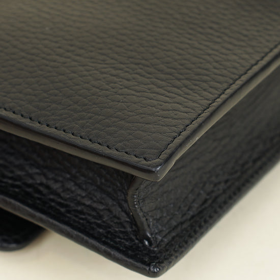 Gucci Black Interlocking G Wallet on Chain-Gucci-THE CLOSET