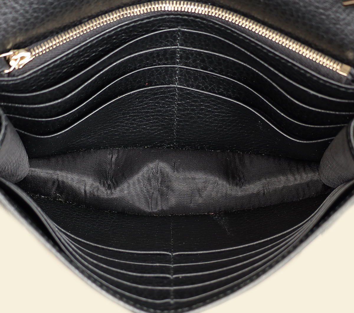 Gucci Black Interlocking G Wallet on Chain-Gucci-THE CLOSET