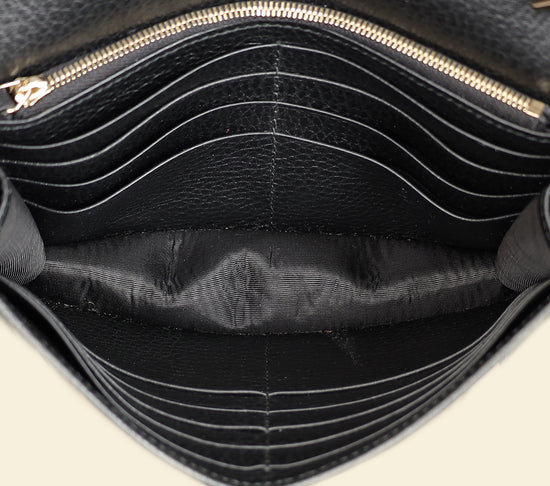Gucci Black Interlocking G Wallet on Chain-Gucci-THE CLOSET